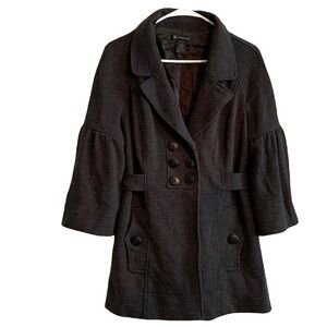 INC International Concepts Women’s Dark Gray Pea Coat Jacket Size Large